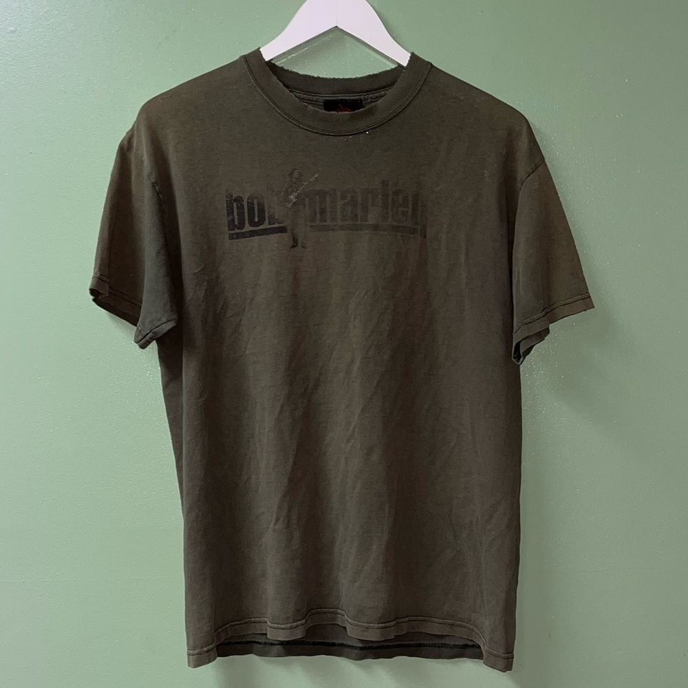 Zion Rootswear vintage olive green Bob Marley t shirt unisex size medium M